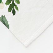 甘い緑のベビー名月のマイルストーン写真 フリースブランケット (角)