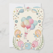 甘い繊細なカタツムリ赤ちゃんシャワー 招待状 (裏面)