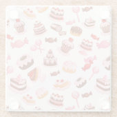 甘い背景 ガラスコースター (裏面)