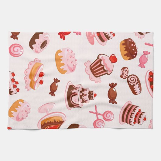 甘い背景 キッチンタオル (横)