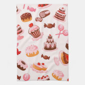 甘い背景 キッチンタオル (縦)
