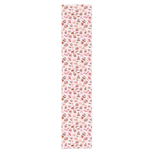 甘い背景 ショートテーブルランナー (正面)