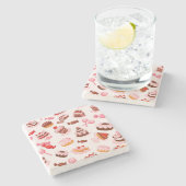 甘い背景 ストーンコースター (横)