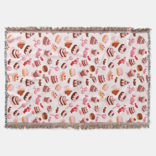 甘い背景 スローブランケット (正面)