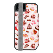 甘い背景 INCIPIO iPhoneウォレットケース (フォリオ裏面)