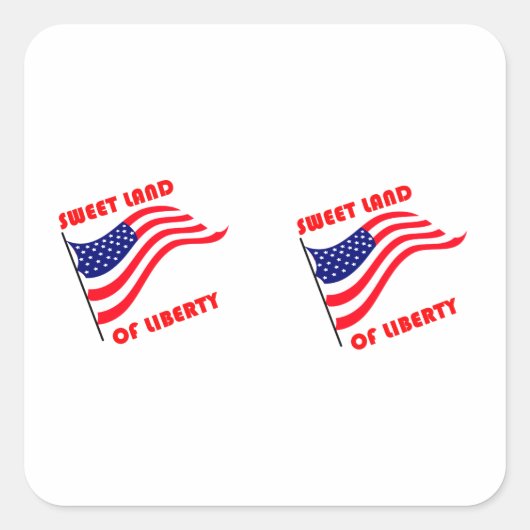 甘い自由の国 スクエアシール (正面)