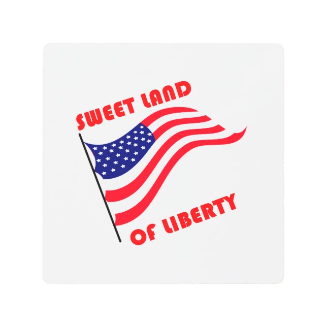 甘い自由の国 メタルプリント (正面)