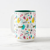 甘い色の手描き ツートーンマグカップ (正面左)