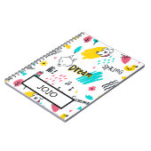 甘い色の手描き ノートブック (左側)