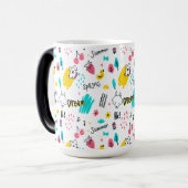 甘い色の手描き モーフィングマグカップ (正面左)