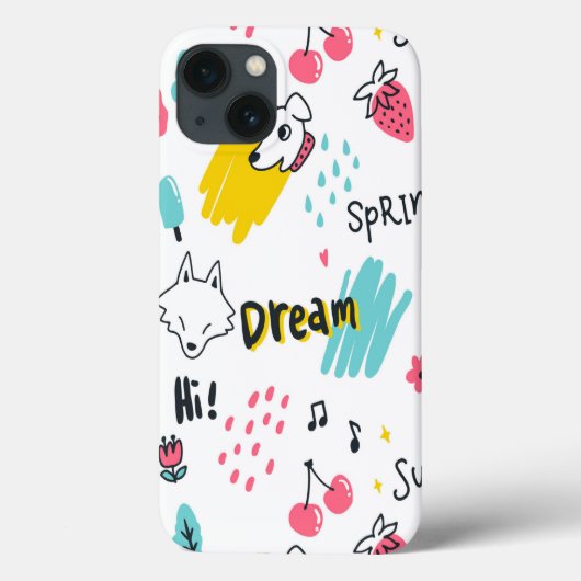 甘い色の手描き Case-Mate iPhoneケース (裏面)