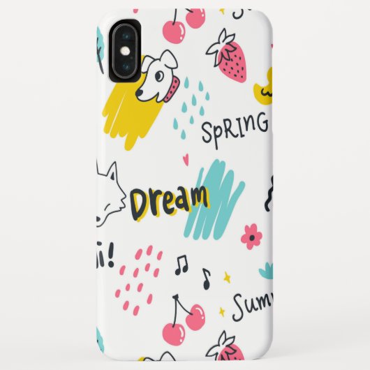甘い色の手描き Case-Mate iPhoneケース (裏面)