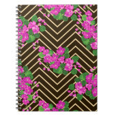 甘い花のシームレスな情熱的なパターン。合成 ノートブック (正面)