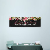 甘い花のブライダルシャワーのお祝いの旗 横断幕 (トレードショー)