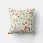 甘い花のモノグラムの枕 クッション (裏面)