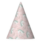 甘い花のユニコーンパターン パーティーハット (左)