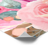 甘い花の魔女の赤ちゃんシャワー歓迎サイン ポスター (角)