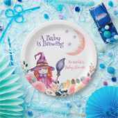 甘い花の魔女カルドロンベビー醸造シャワー ペーパープレート (パーティー)