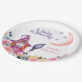 甘い花の魔女カルドロンベビー醸造シャワー ペーパープレート (アングル)