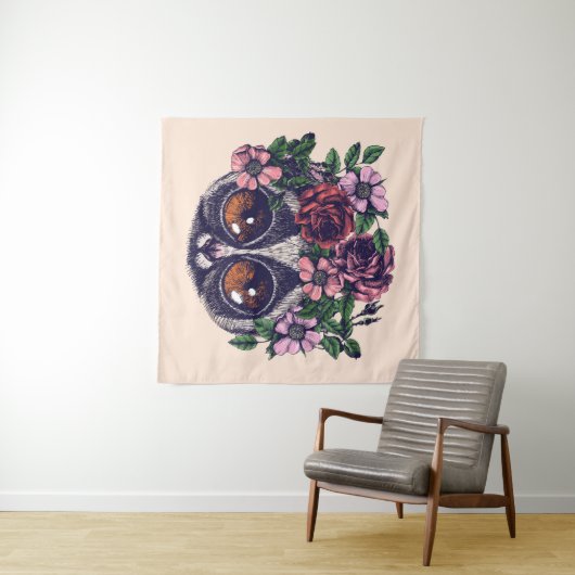 甘い花のLemur タペストリー (インサイチュ(横))