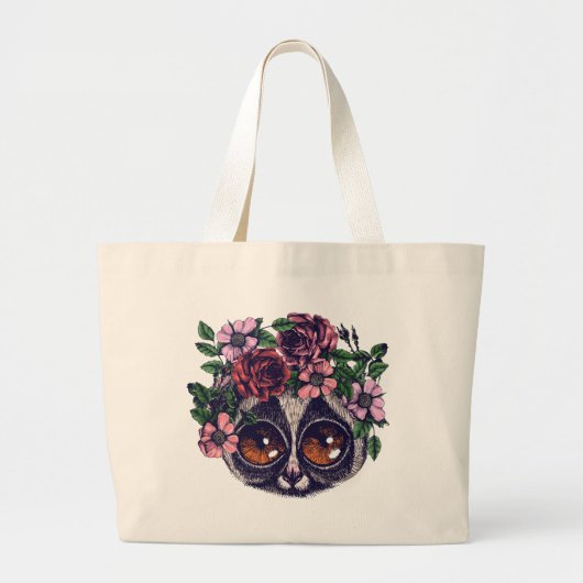甘い花のLemur ラージトートバッグ (正面)