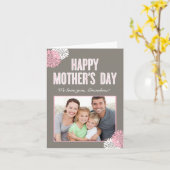 甘い花模様母の日の写真カード カード (黄色い花)