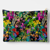 甘い花葉カラフルモノグラム模様 アクセサリーポーチ (裏面)