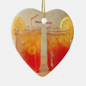 甘い茶の2つの南スタイルのメーソンジャーのための茶 セラミックオーナメント (右)