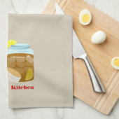 甘い茶及びビスケットのパーソナライズな台所タオル キッチンタオル (四つ折り)