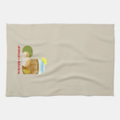 甘い茶及びビスケットのパーソナライズな台所タオル キッチンタオル (横)