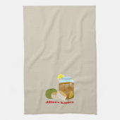 甘い茶及びビスケットのパーソナライズな台所タオル キッチンタオル (縦)