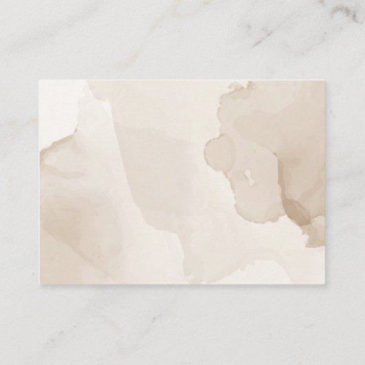 甘い茶色の水の色テディベア赤ちゃんシャワー エンクロージャーカード (裏面)