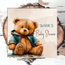 甘い茶色の水の色テディベア赤ちゃんシャワー