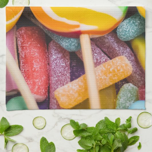 甘い菓子 キッチンタオル (折り畳み)