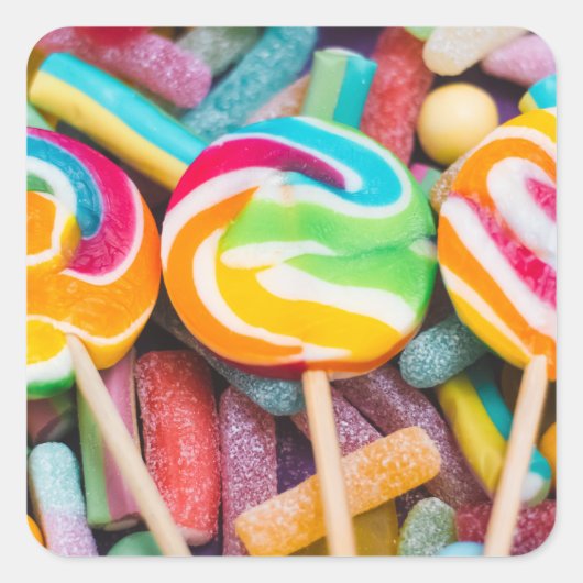 甘い菓子 スクエアシール (正面)