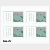 甘い蔵書票 長方形シール (シート)