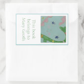 甘い蔵書票 長方形シール (バッグ)