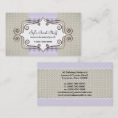 甘い薄紫および水玉模様 名刺 (正面/裏面)