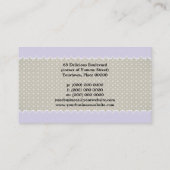 甘い薄紫および水玉模様 名刺 (裏面)