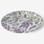 甘い薄紫とセージの水色 ペーパープレート (アングル)