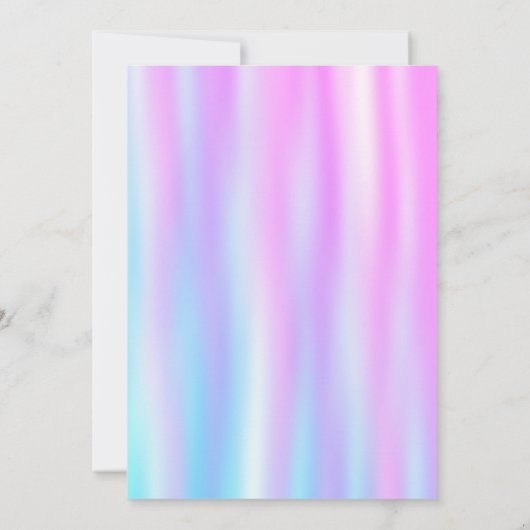 甘い虹の色、虹の甘い最初の誕生日 招待状 (裏面)