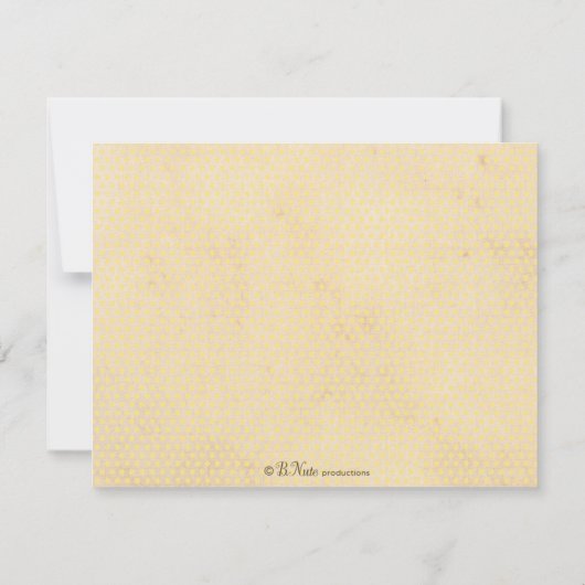 甘い蜂のパーソナライズなメッセージカード ノートカード (裏面)