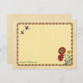 甘い蜂のパーソナライズなメッセージカード ノートカード (正面/裏面)