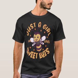甘い蜂の蜂蜜を愛しているだけの女の子 Tシャツ