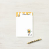 甘い蜂蜜とバンブルミツバチが自分でパーソナライズ ポストイット (デスク上)