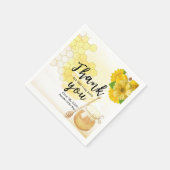 甘い蜂蜜と花ファースト誕生日 スタンダードカクテルナプキン (角)