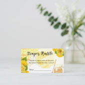 甘い蜂蜜と蜂の赤ちゃんシャワーおむつラッフルゲーム 名刺 (スタンド正面)