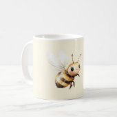 甘い蜂蜜のかわいい幸せな蜂 コーヒーマグカップ (正面左)