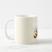 甘い蜂蜜のかわいい幸せな蜂 コーヒーマグカップ (左)