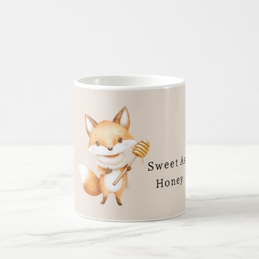 甘い蜂蜜のキツネ コーヒーマグカップ (中央)
